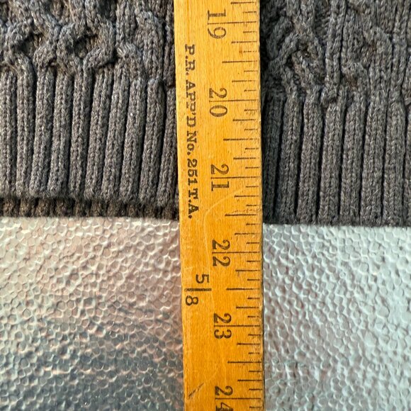 Tommy Hilfiger Cable Knit Long Sleeve Sweater Women’s Size‎ Large Crewneck Gray - Picture 9 of 10